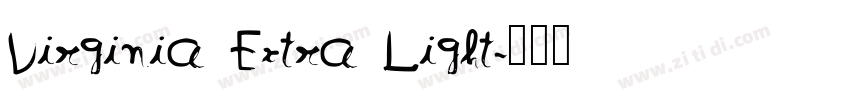 Virginia Extra Light字体转换